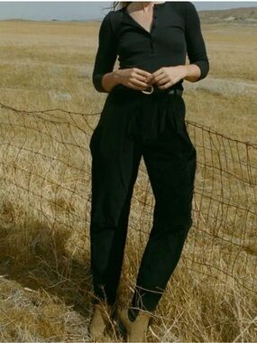 Doen Nelda Black Corduroy Pants